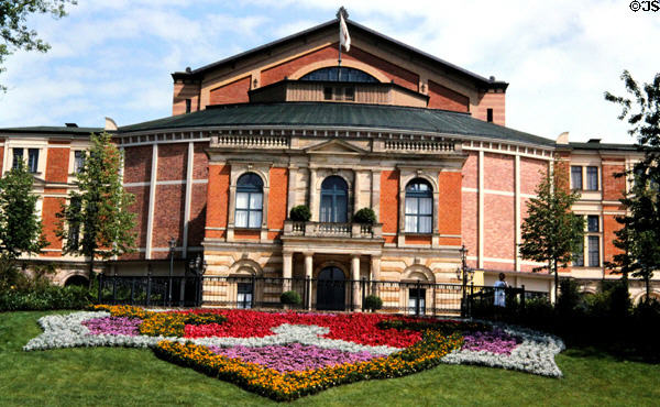 Bayreuth Festival Theatre (aka Richard Wagner Festspielhaus) (1872-6). Bayreuth, Germany.