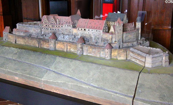 Model of at Coburg Castle. Coburg, Germany.
