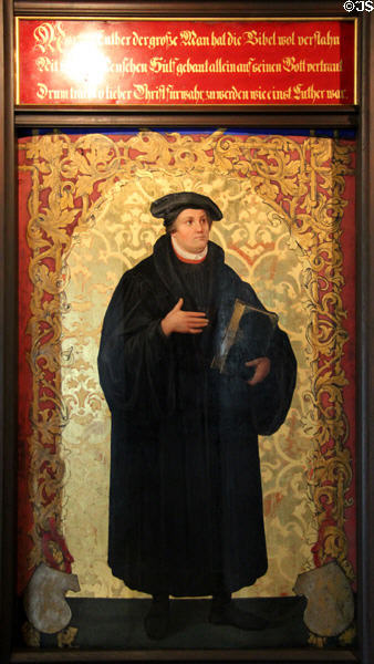 Painting (1844) of Martin Luther in Reformers Room at Coburg Castle. Coburg, Germany.