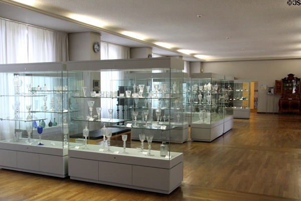 Glass collection at Coburg Castle. Coburg, Germany.