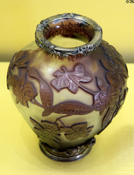 Orchid pattern vase (c1896-1900) by Burgun, Schverer & Co. of France at Coburg Castle. Coburg, Germany.