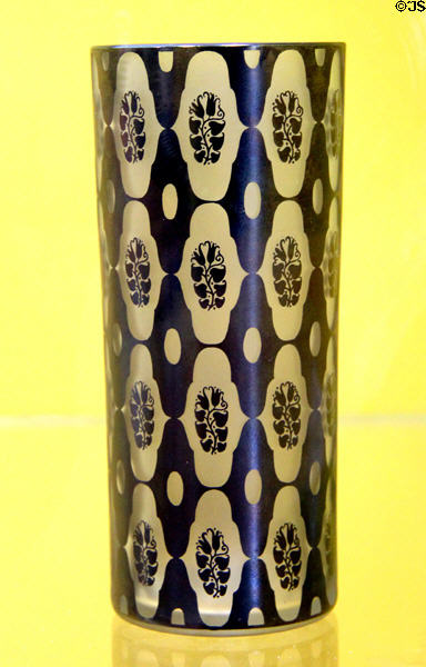 Glass mug (from service E) (c1910) by Josef Hoffmann, made by J.&L. Lobmeyr of Vienna at Coburg Castle. Coburg, Germany.