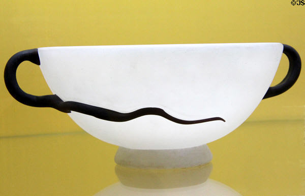 White opalglass bowl (c1920) by Daum of France at Coburg Castle. Coburg, Germany.