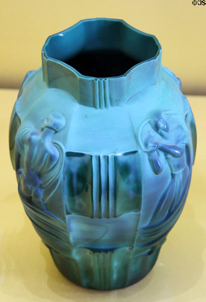 Jadeglass vase (c1934-9) by Henry G. Schlevogt & Arthur Plewa of Germany at Coburg Castle. Coburg, Germany.