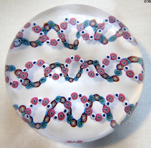 Millefiori rods paperweight (1996) by St. Louis of France at Coburg Castle. Coburg, Germany.