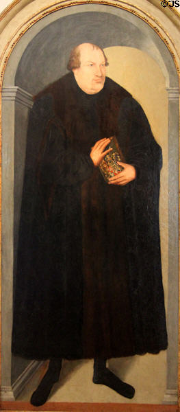 Portrait of Georg III von Anhalt, the Pious (c1575) by Lucas Cranach the Younger at Coburg Castle. Coburg, Germany.