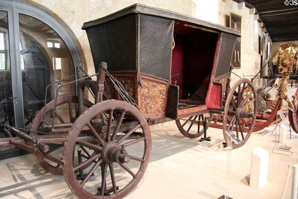Travel wagon (c1650) at Coburg Castle. Coburg, Germany.