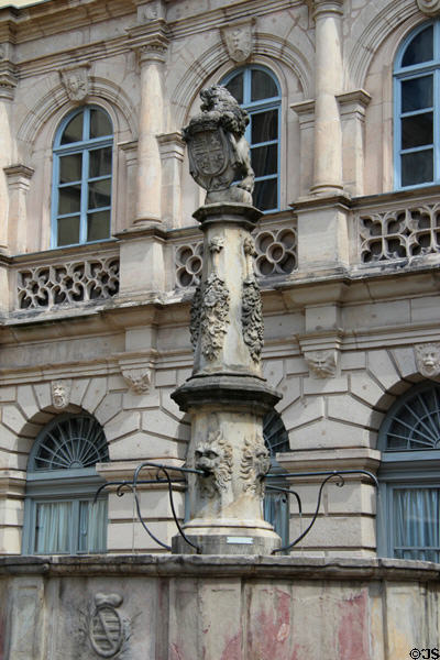 Water fountain at Ehrenburg Palace. Coburg, Germany.