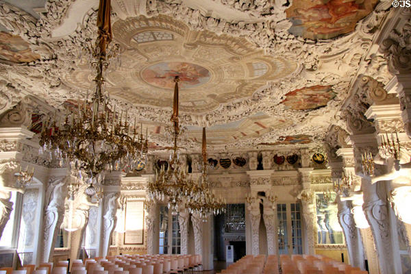 Hall of Giants (1697-9) with stuccowork by Carlo Domenico & Bartolomeo Luchese at Ehrenburg Palace. Coburg, Germany.