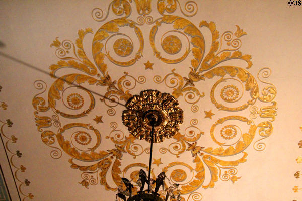 Dining room ceiling at Ehrenburg Palace. Coburg, Germany.