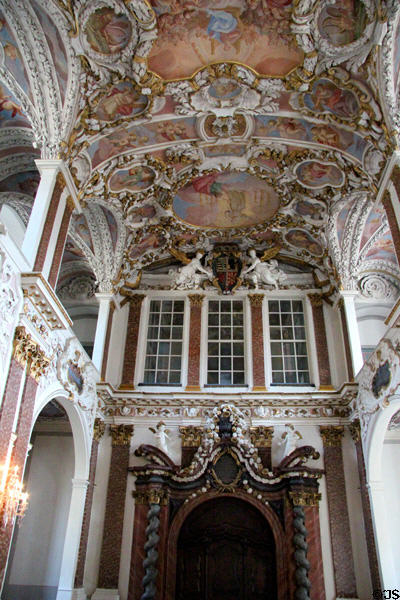 Baroque details of Court church at Ehrenburg Palace. Coburg, Germany.
