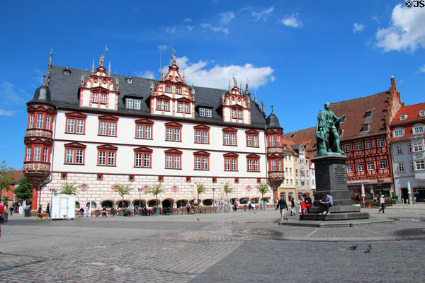Stadthaus late Renaissance building (1597-9) housed ducal state administration on market square. Coburg, Germany.