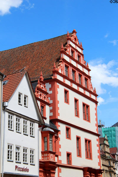 Heritage buildings on market square. Coburg, Germany.