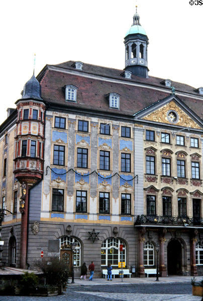 Coburg town hall (Rathaus) at Christmas. Coburg, Germany.