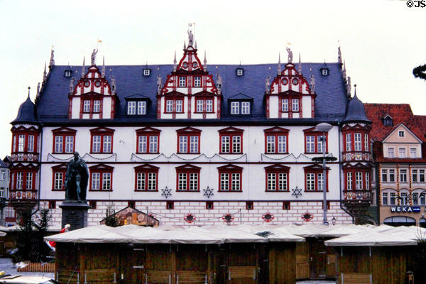 Stadthaus at Christmas. Coburg, Germany.