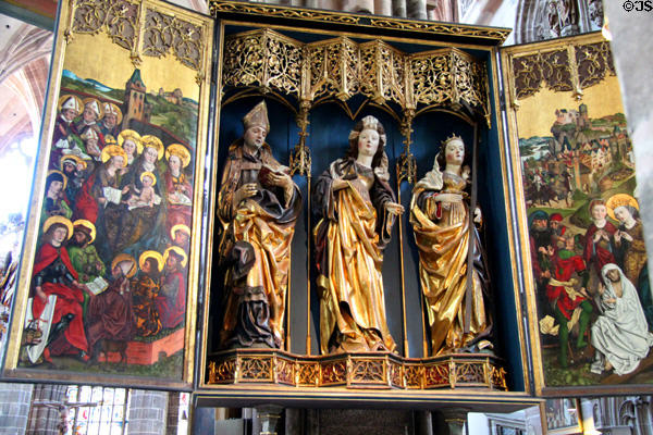 St Catherine triptych altar at St Lawrence Church. Nuremberg, Germany.
