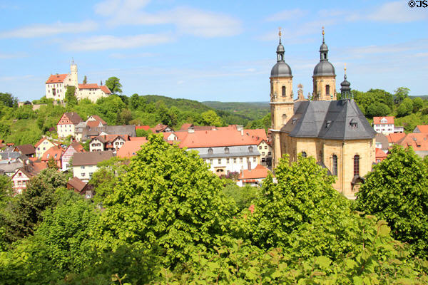 Gößweinstein castle & basilica over town. Gößweinstein, Germany.