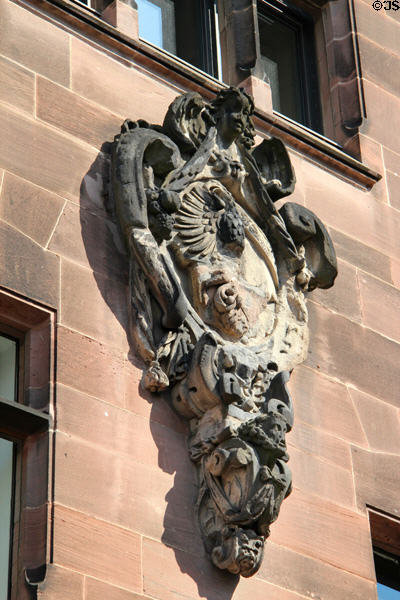 Crest on Germanisches Nationalmuseum. Nuremberg, Germany.
