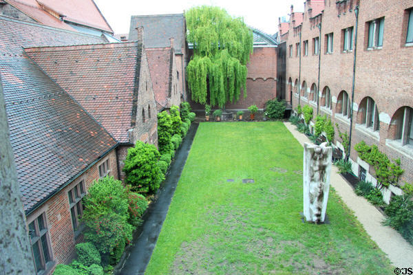 Courtyard of older monastery buildings at Germanisches Nationalmuseum. Nuremberg, Germany.