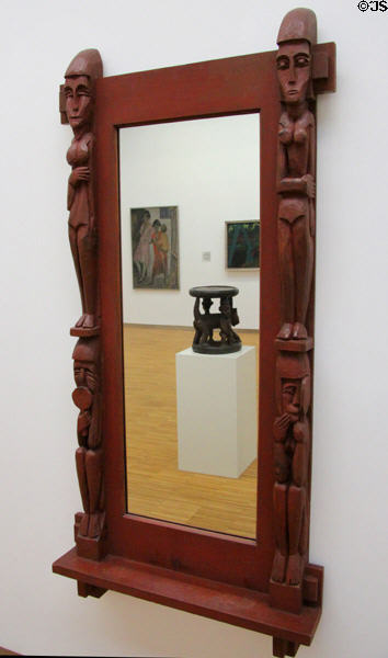 Mirror Frame in African style (c1923) by Ernst Ludwig Kirchner at Germanisches Nationalmuseum. Nuremberg, Germany.