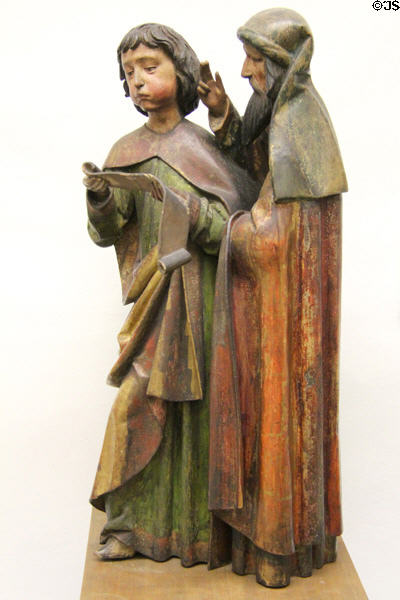 Two Apostles wood carving (c1500) from Swabia at Germanisches Nationalmuseum. Nuremberg, Germany.