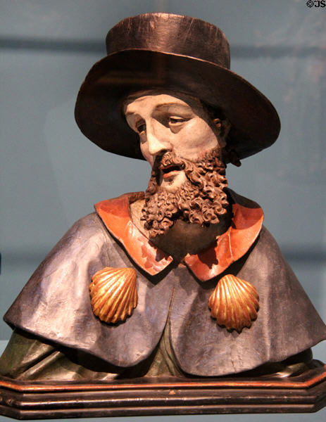 St. James the Greater woodcarving (c1613) by Hans Zürn the Elder from Waldsee at Germanisches Nationalmuseum. Nuremberg, Germany.