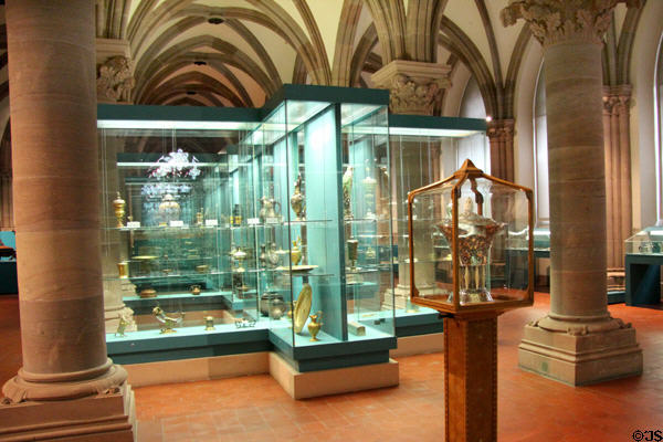 Collection of metalwork at Germanisches Nationalmuseum. Nuremberg, Germany.