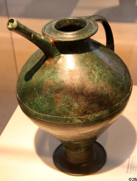Bronze jug with spout (c400 BCE) at Germanisches Nationalmuseum. Nuremberg, Germany.