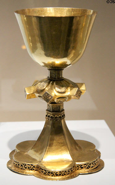 Gilded silver church chalice (15thC) from Austria at Germanisches Nationalmuseum. Nuremberg, Germany.