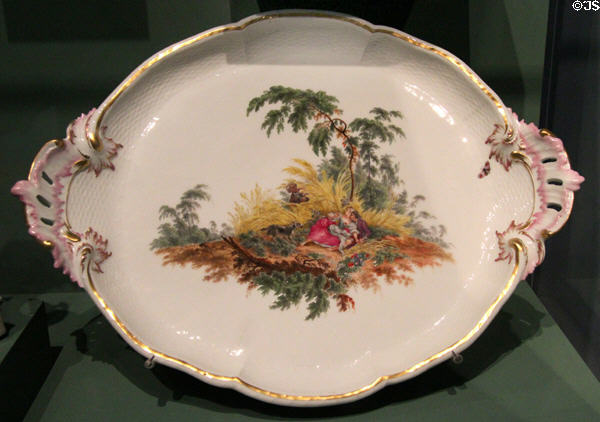 Porcelain breakfast tray (c1770) by KPM of Berlin at Germanisches Nationalmuseum. Nuremberg, Germany.