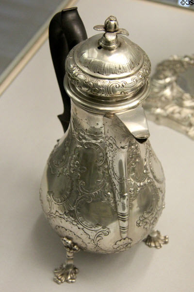 Silver coffee pot (c1770) by Johann Friedrich Brandt from Riga at Germanisches Nationalmuseum. Nuremberg, Germany.