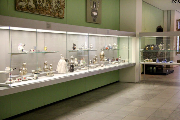 Collection of silver & porcelain at Germanisches Nationalmuseum. Nuremberg, Germany.