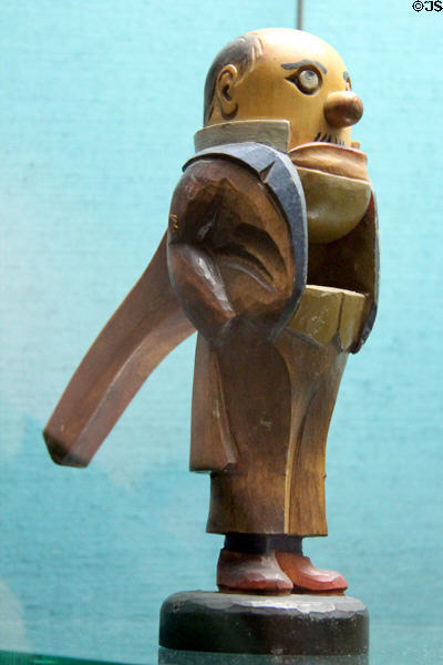 Wooden nutcracker (c1925-6) by Eugen Göttlich of Munich at Germanisches Nationalmuseum. Nuremberg, Germany.