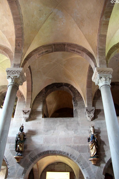 Romanesque arches at Imperial Castle. Nuremberg, Germany.