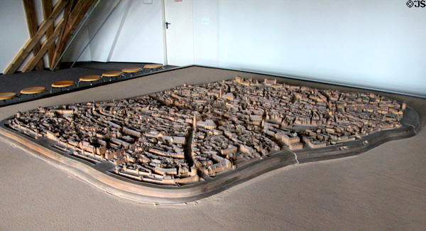 Model of late medieval walled city of Nuremberg (completed in 1939) at Fembohaus City Museum. Nuremberg, Germany.