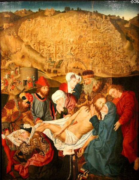 Adelheid Tucher epitaph painting (1483) by Master of Altar at Hersbruck at Tucher Mansion Museum. Nuremberg, Germany.