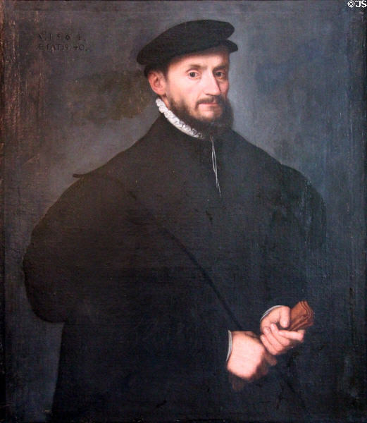 Portrait of Paul IV Tucher (1564) by Nicolas Neufchatel at Tucher Mansion Museum. Nuremberg, Germany.