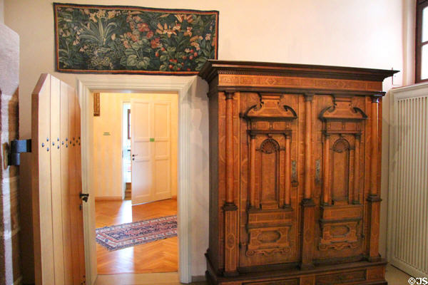 Cabinet at Tucher Mansion Museum. Nuremberg, Germany.