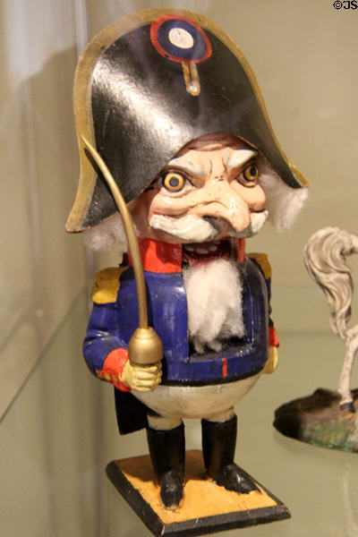 Nutcracker in uniform of emperor Napoleon III (2nd half 19thC) at City Toy Museum. Nuremberg, Germany.