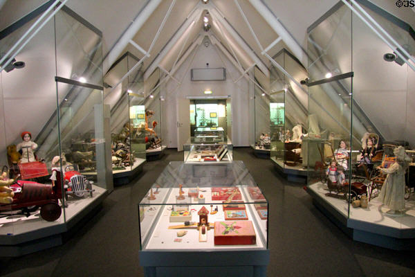 Gallery space at City Toy Museum. Nuremberg, Germany.