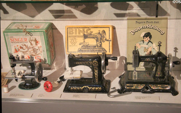 Toy sewing machines (1920s-40s) at City Toy Museum. Nuremberg, Germany.
