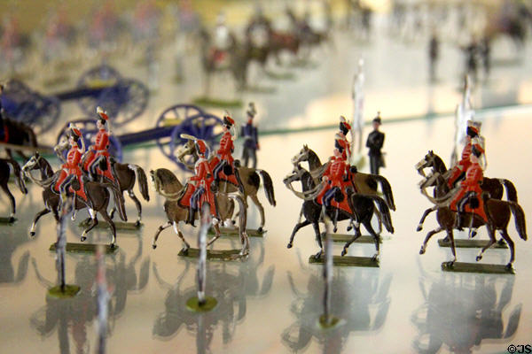 Tin soldiers on horseback (c1870) at City Toy Museum. Nuremberg, Germany.