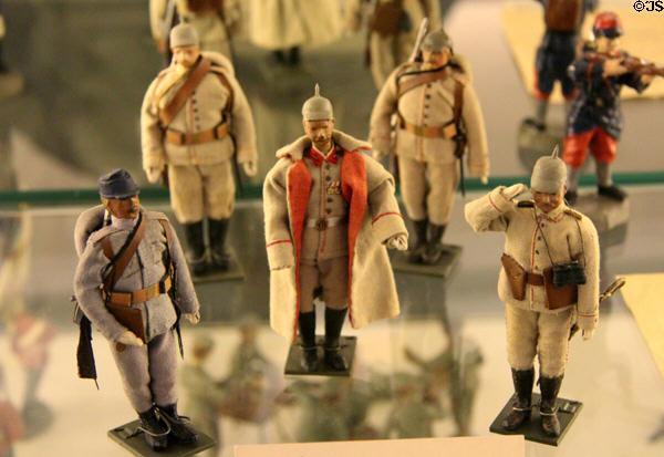Toy German soldier figures from WWI (1914-8) at City Toy Museum. Nuremberg, Germany.