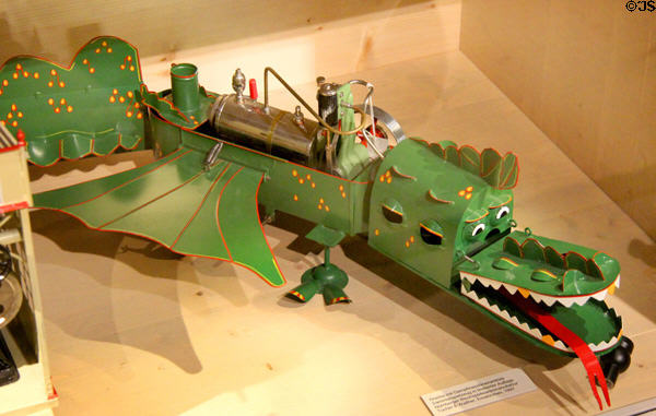 Dragon run by steam engine (1997) at City Toy Museum. Nuremberg, Germany.