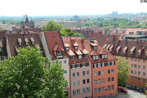 Roofs & gables of Nuremberg. Nuremberg, Germany.