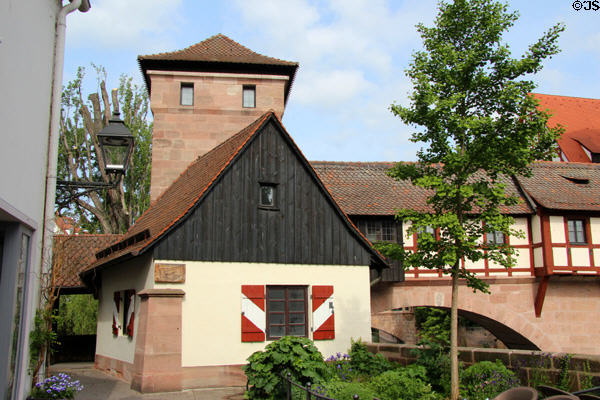 Henkerhaus (Hangman's) Museum beside Pegnitz River. Nuremberg, Germany.