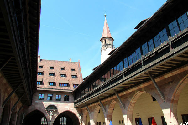 Heritage building beside Kreuzigungshof. Nuremberg, Germany.