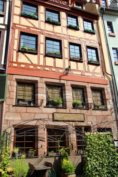 Brewery pub on Weißgerbergasse. Nuremberg, Germany.