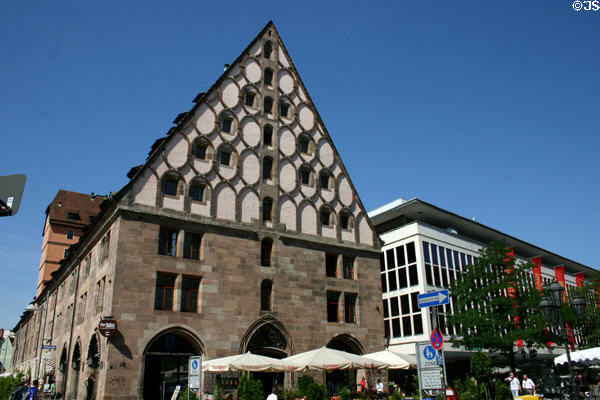 Professional building on Hallplatz & GALERIA Nurnberg Königstraße. Nuremberg, Germany.