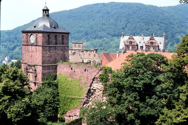 Ruins of Heidelberg Castle (originally 13C & subject to much destruction & re-building over the centuries). Heidelberg, Germany.